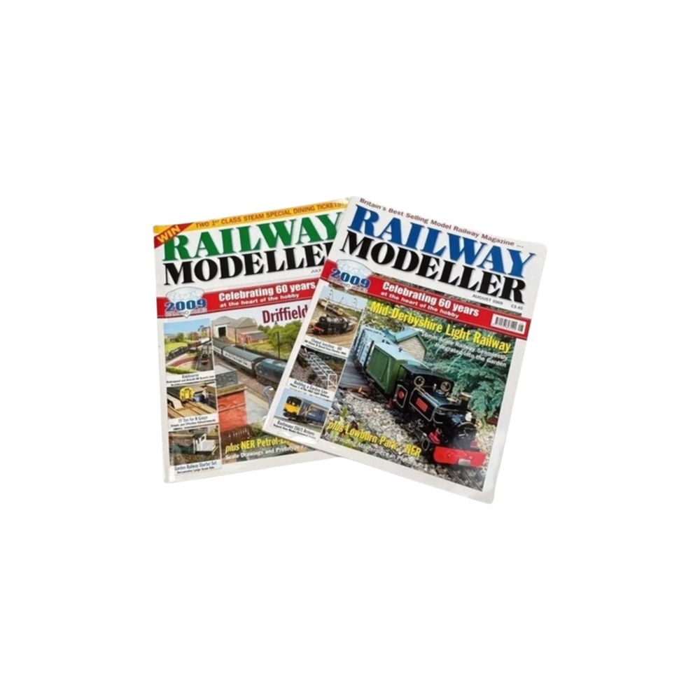 Railway Modeller Magazine Lot 2 July & Aug 2009 Driffield Mid-Derbyshire British